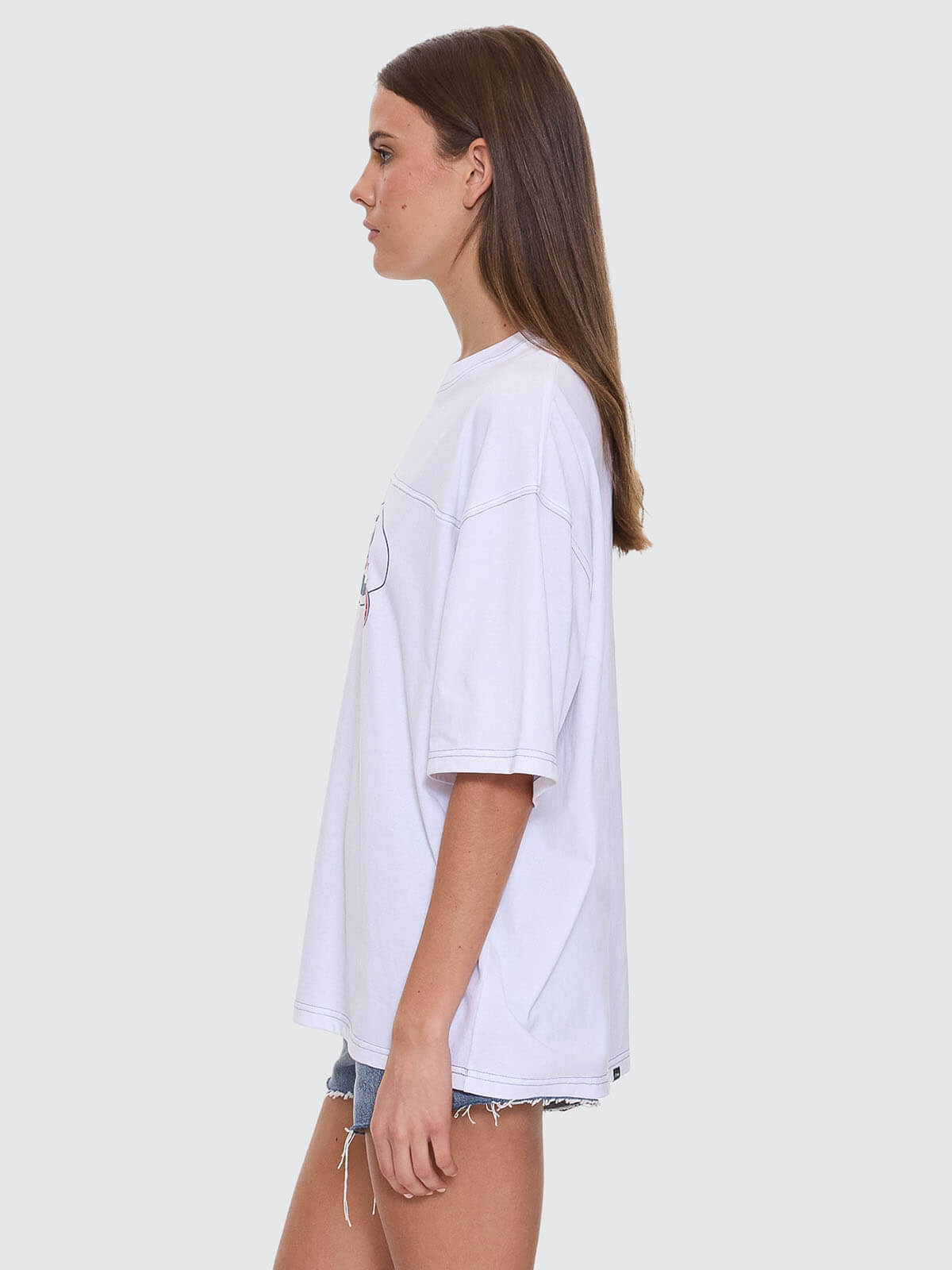 Track Record Oversized Tee - White 4