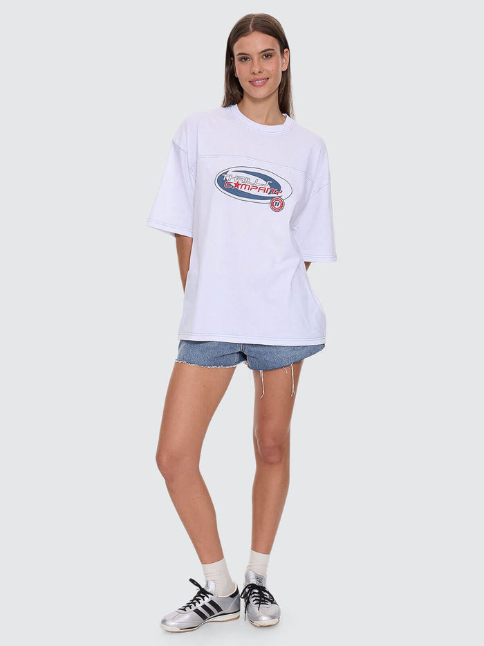 Track Record Oversized Tee - White 4