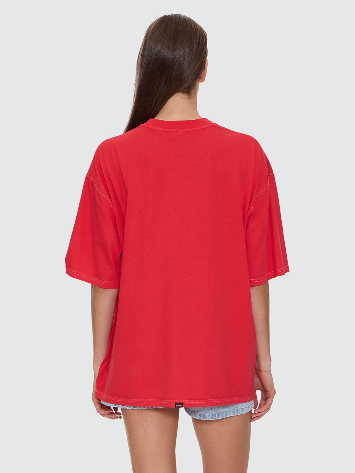 Track Record Oversized Tee - Flame Red 4