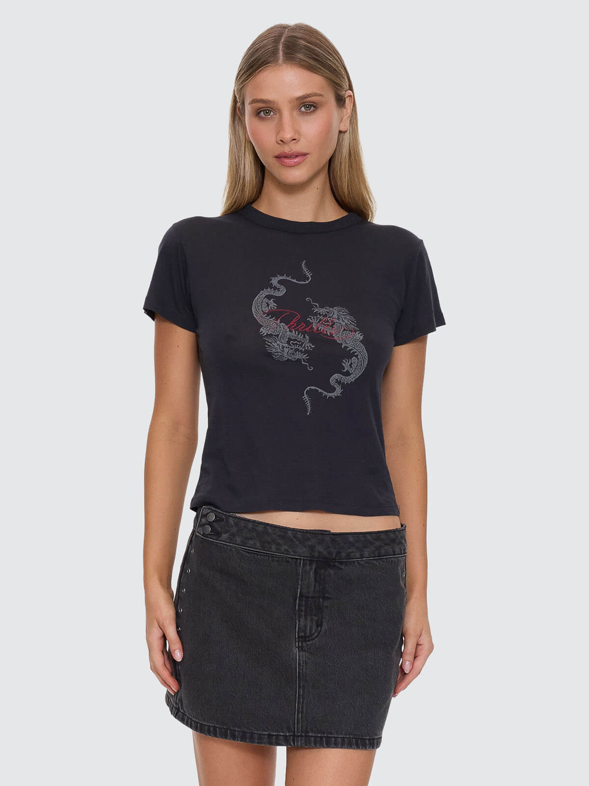 Chaos Reigns Boy Tee - Washed Black 4