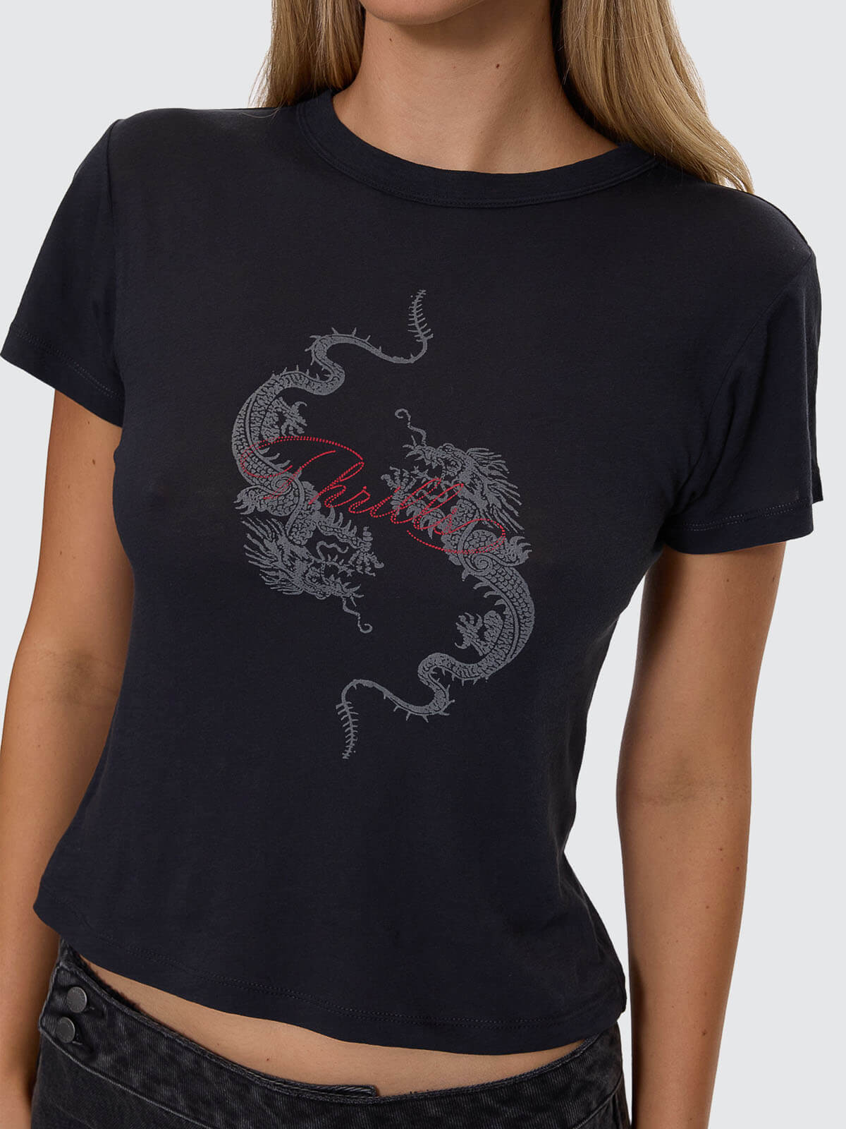 Chaos Reigns Boy Tee - Washed Black 4