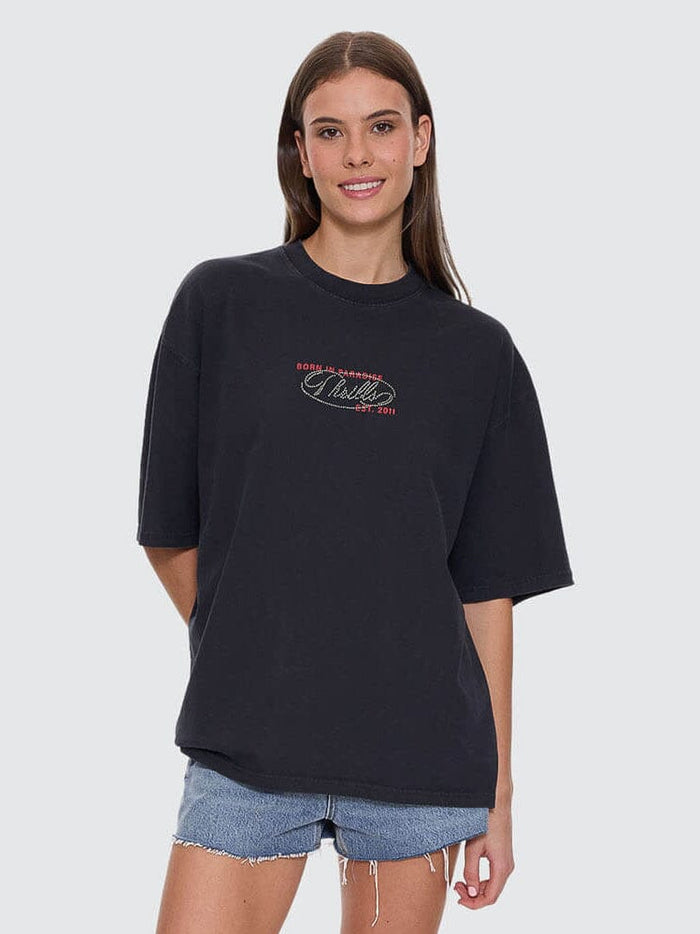 Chaos Reigns Oversized Tee - Washed Black 4