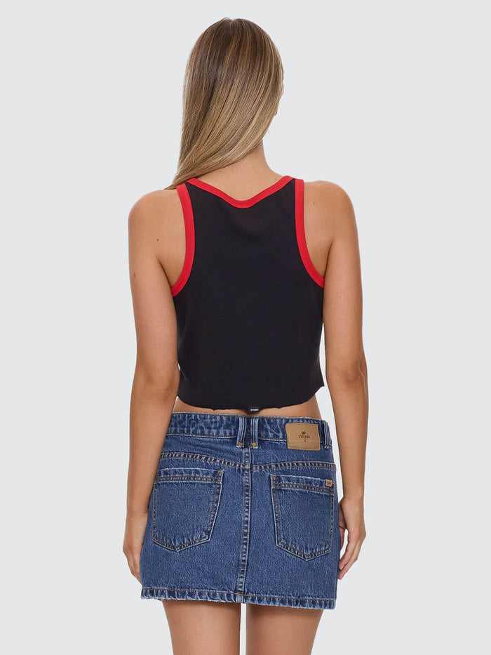 Chaos Reigns Studded Tank - Washed Black 4