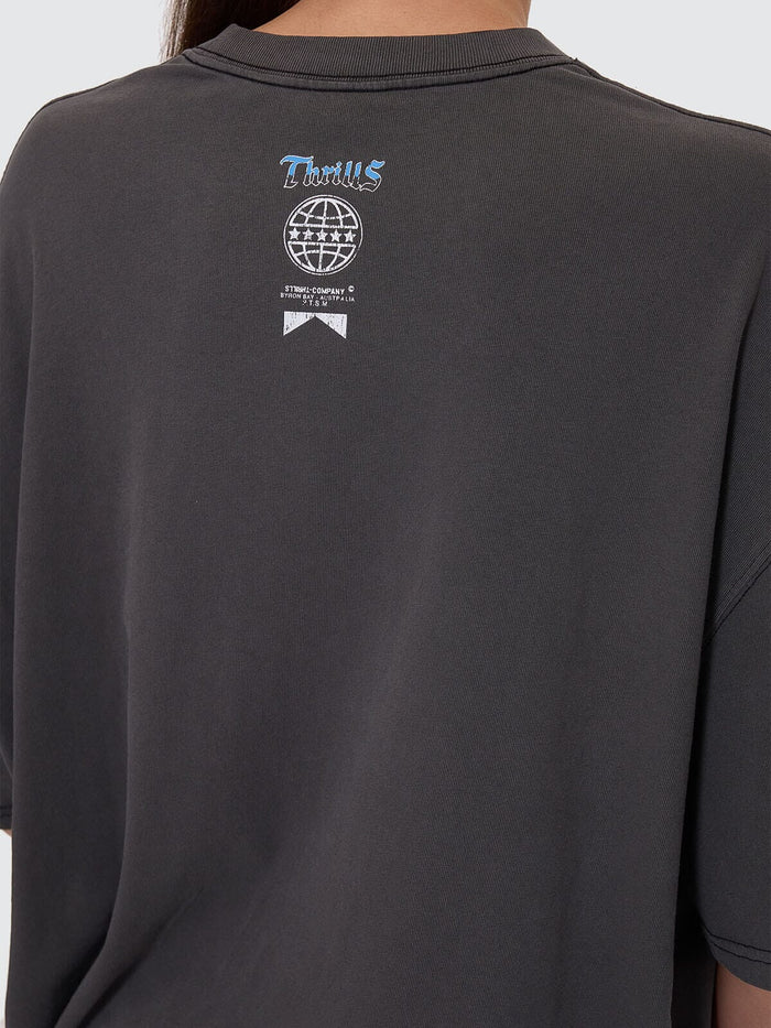 Run For The Hills Oversized Tee - Merch Black 4