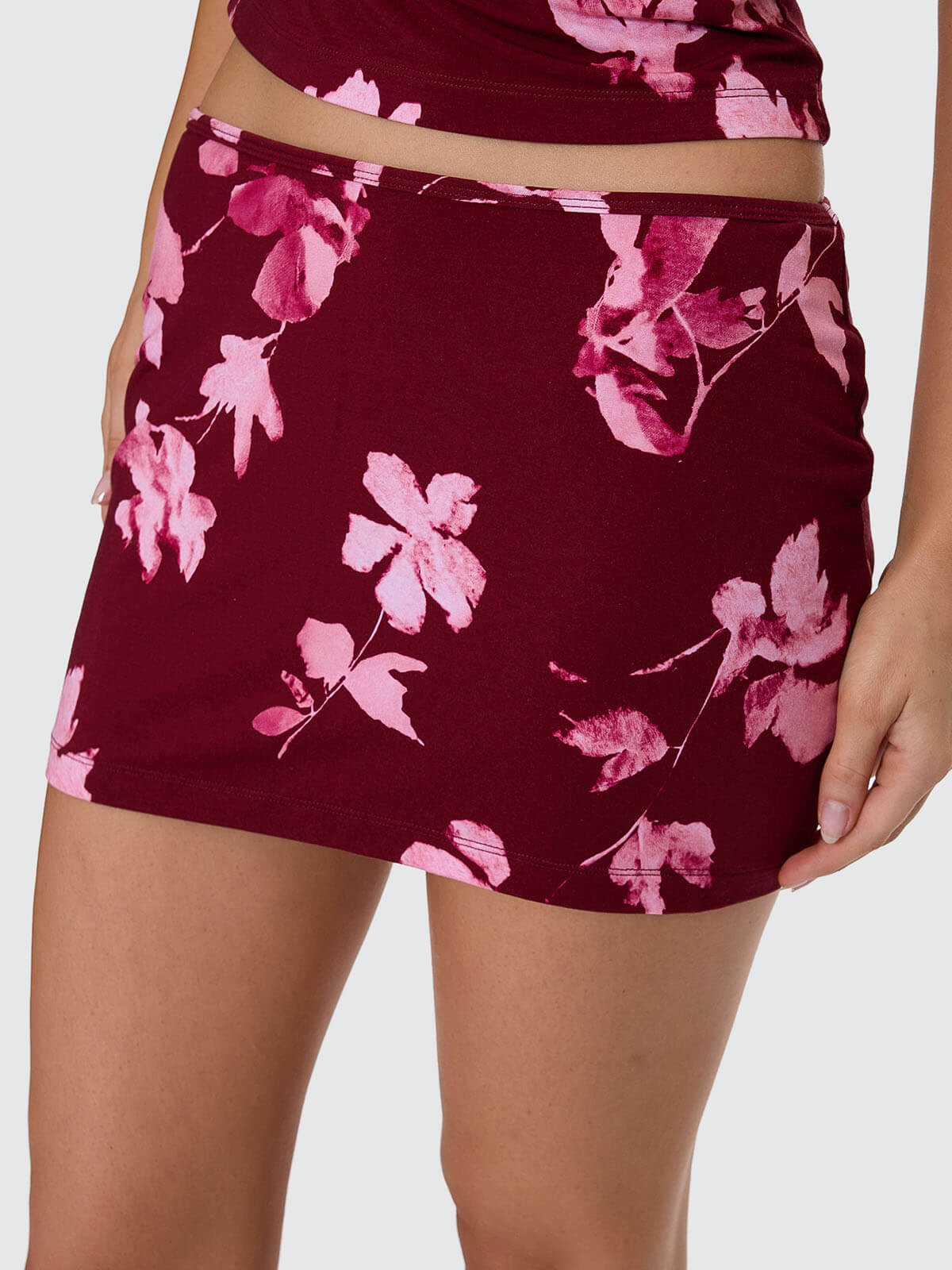 Full Bloom Mini Skirt - Pomegranate 4