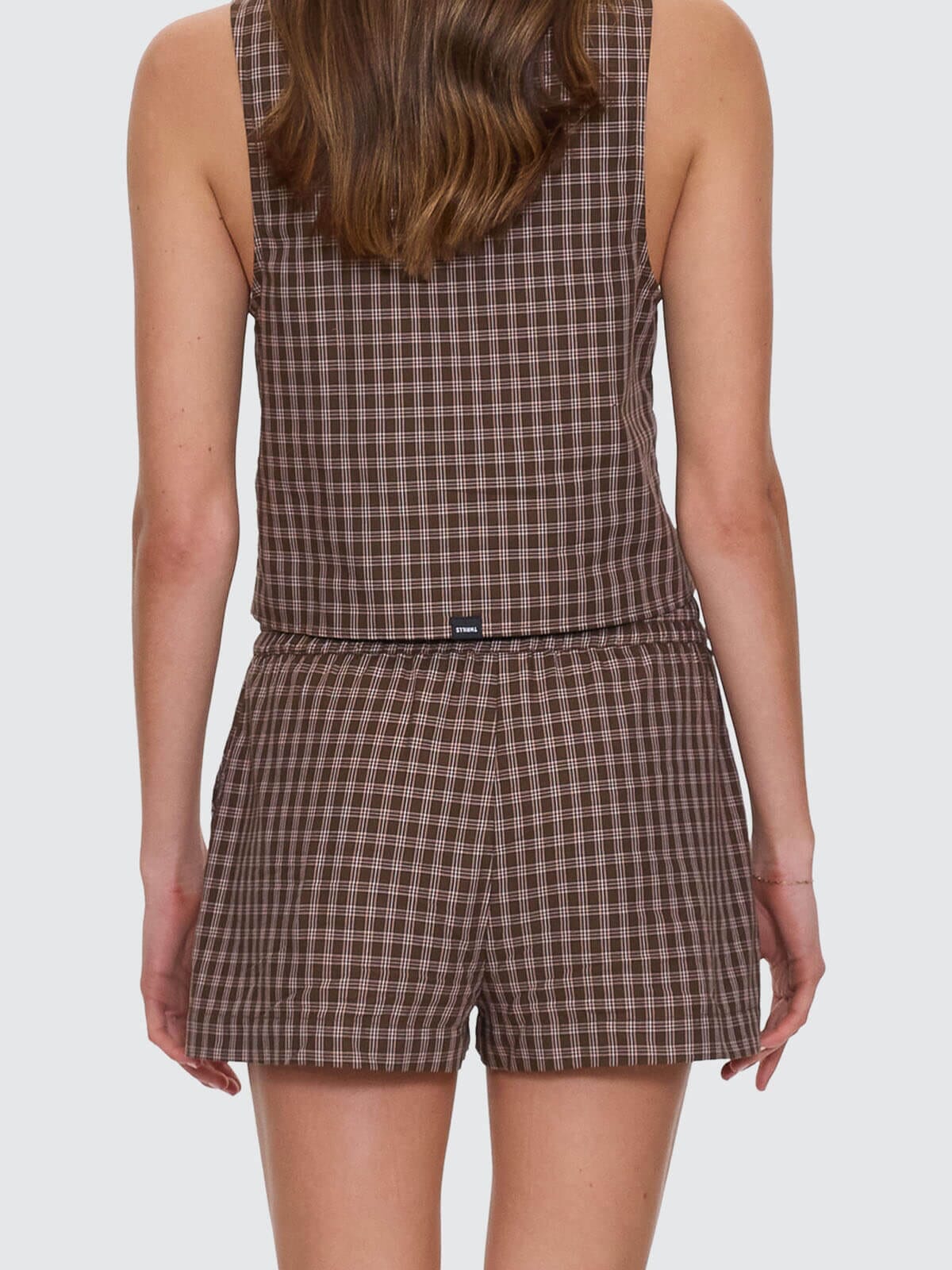 State Of Mind Check Short - Postal Brown 4