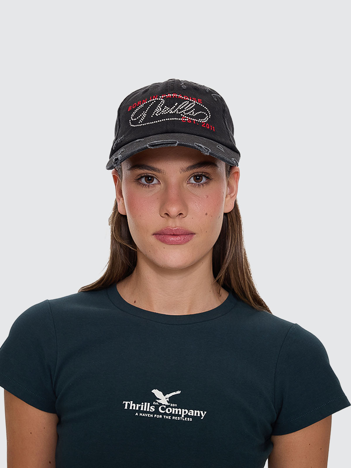 Chaos Reigns 5 Panel Cap - Washed Black