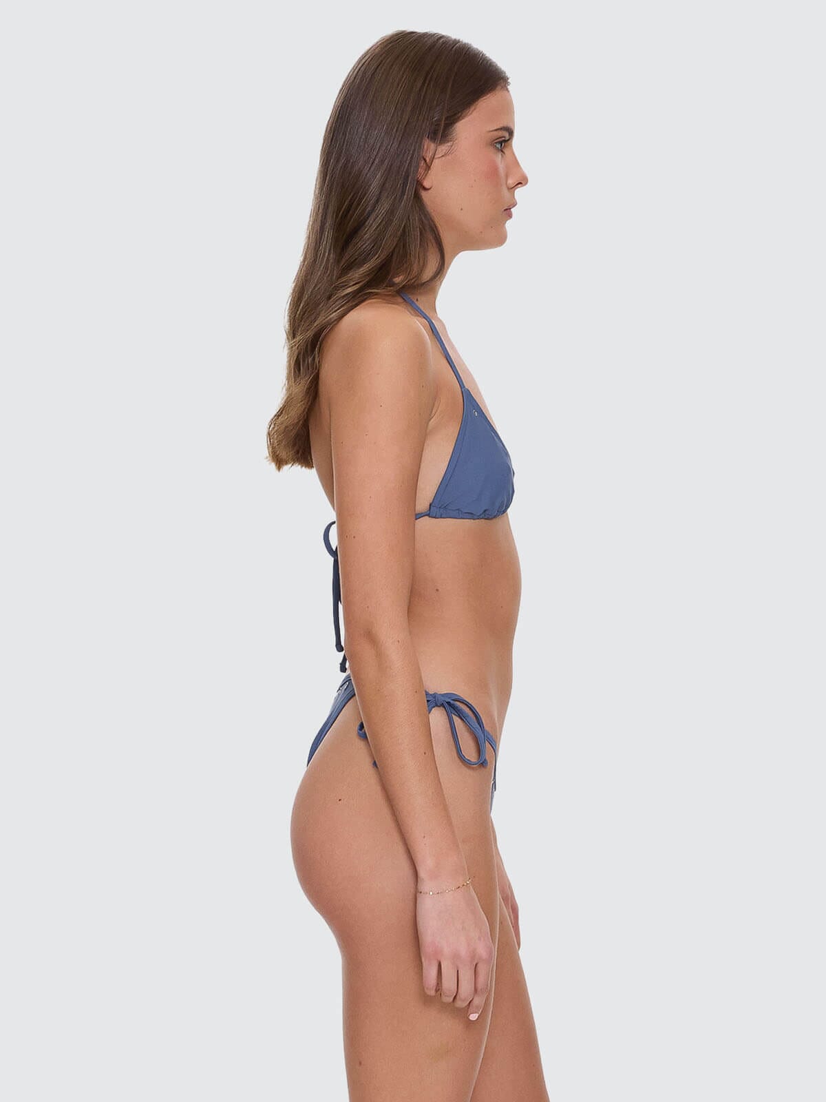 Living Easy Eyelet String Bikini Bottom - Bluefin 4
