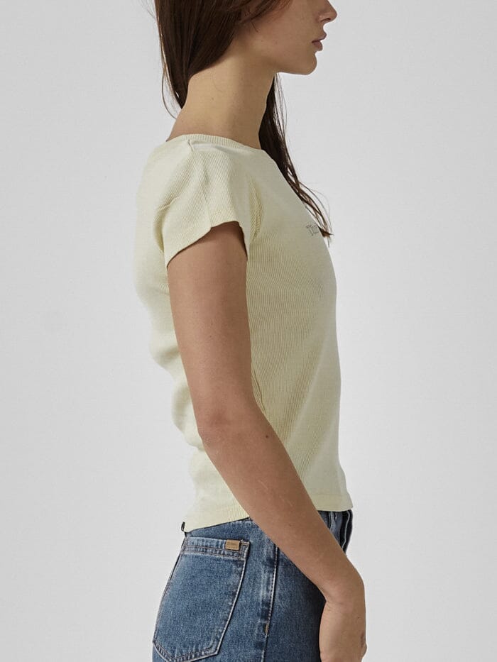 Between Two Thorns Cap Sleeve Tee - Sunlight