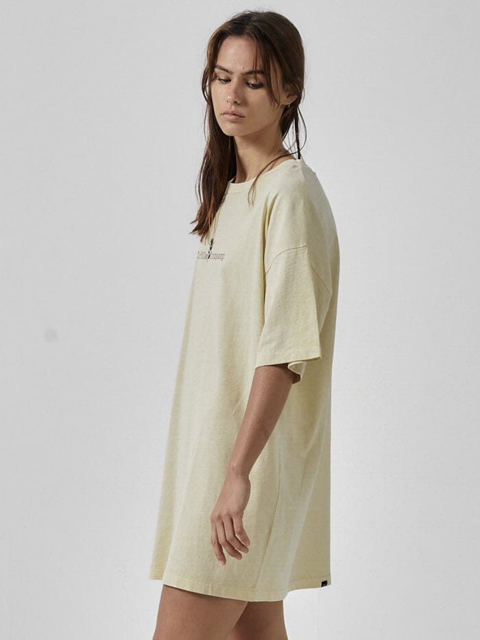 Between Two Thorns Box Fit Tee Dress - Sunlight