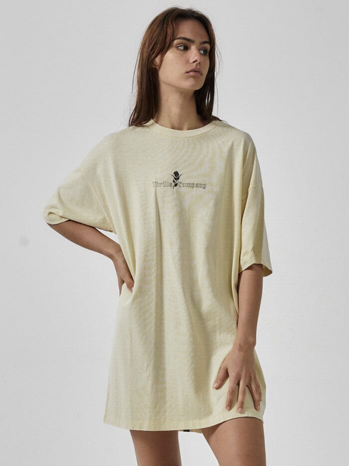 Between Two Thorns Box Fit Tee Dress - Sunlight