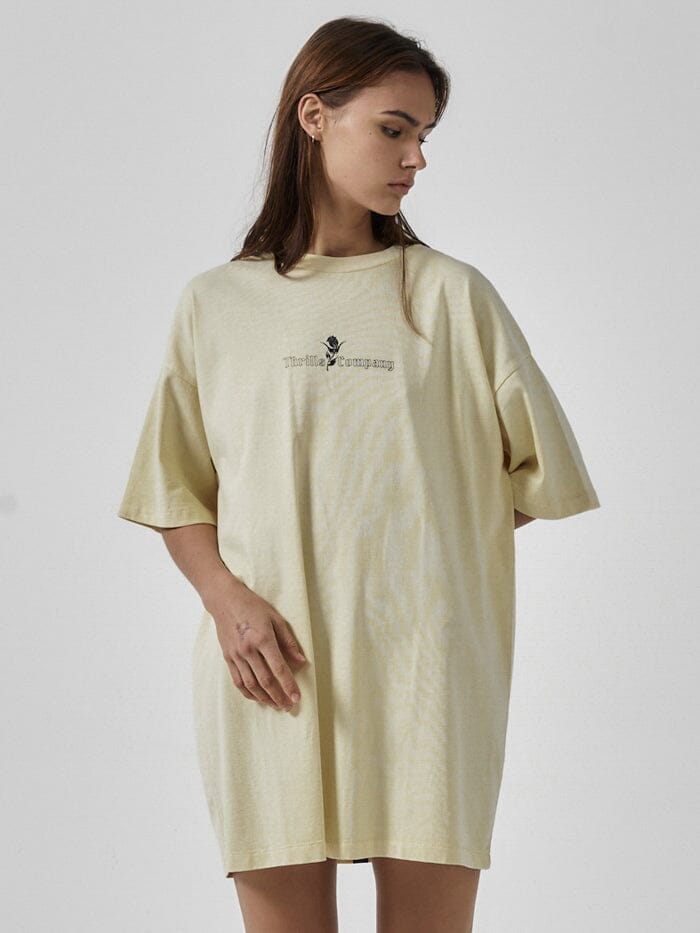 Between Two Thorns Box Fit Tee Dress - Sunlight