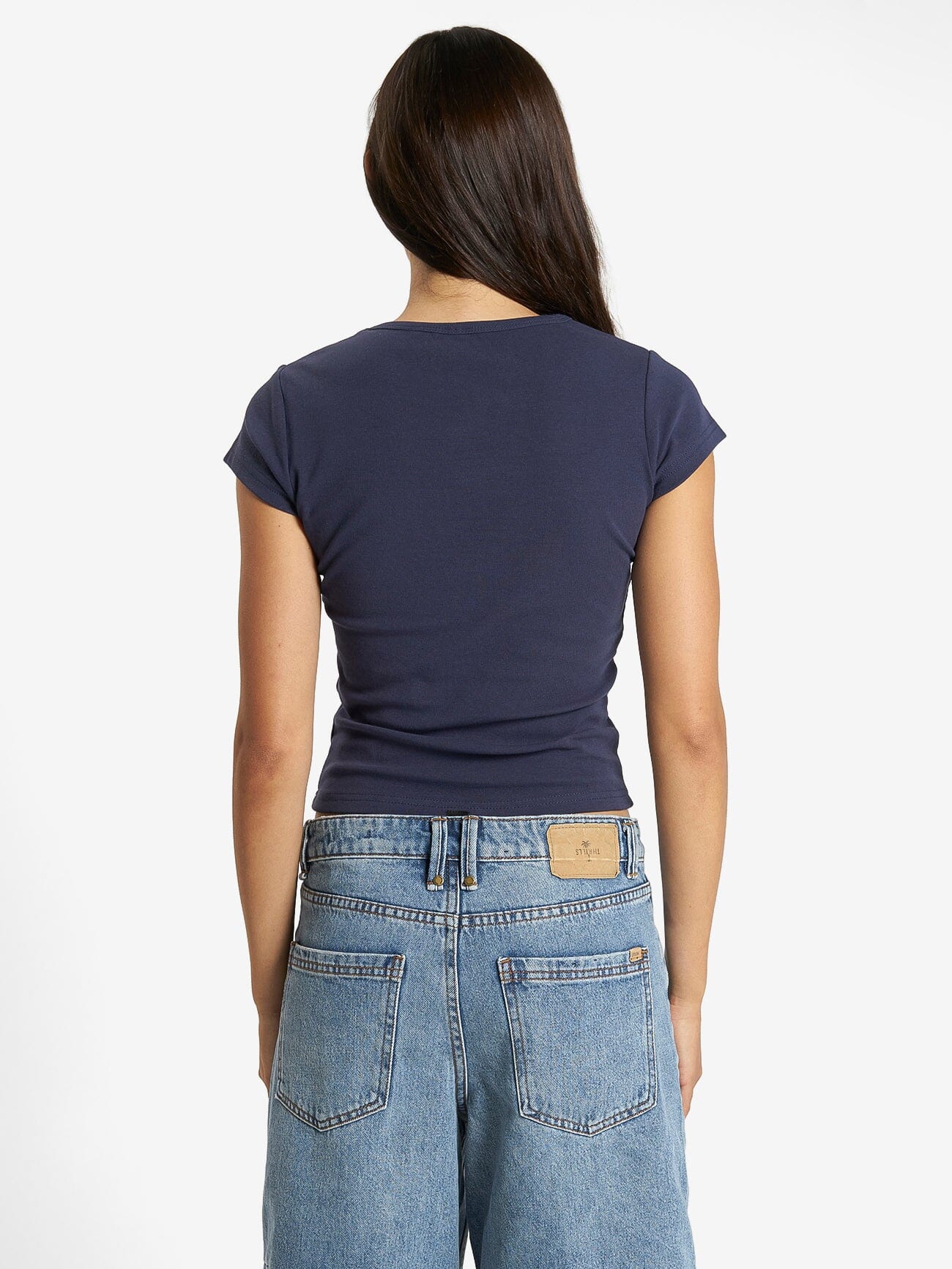 Turn Around Cap Sleeve Tee - Station navy