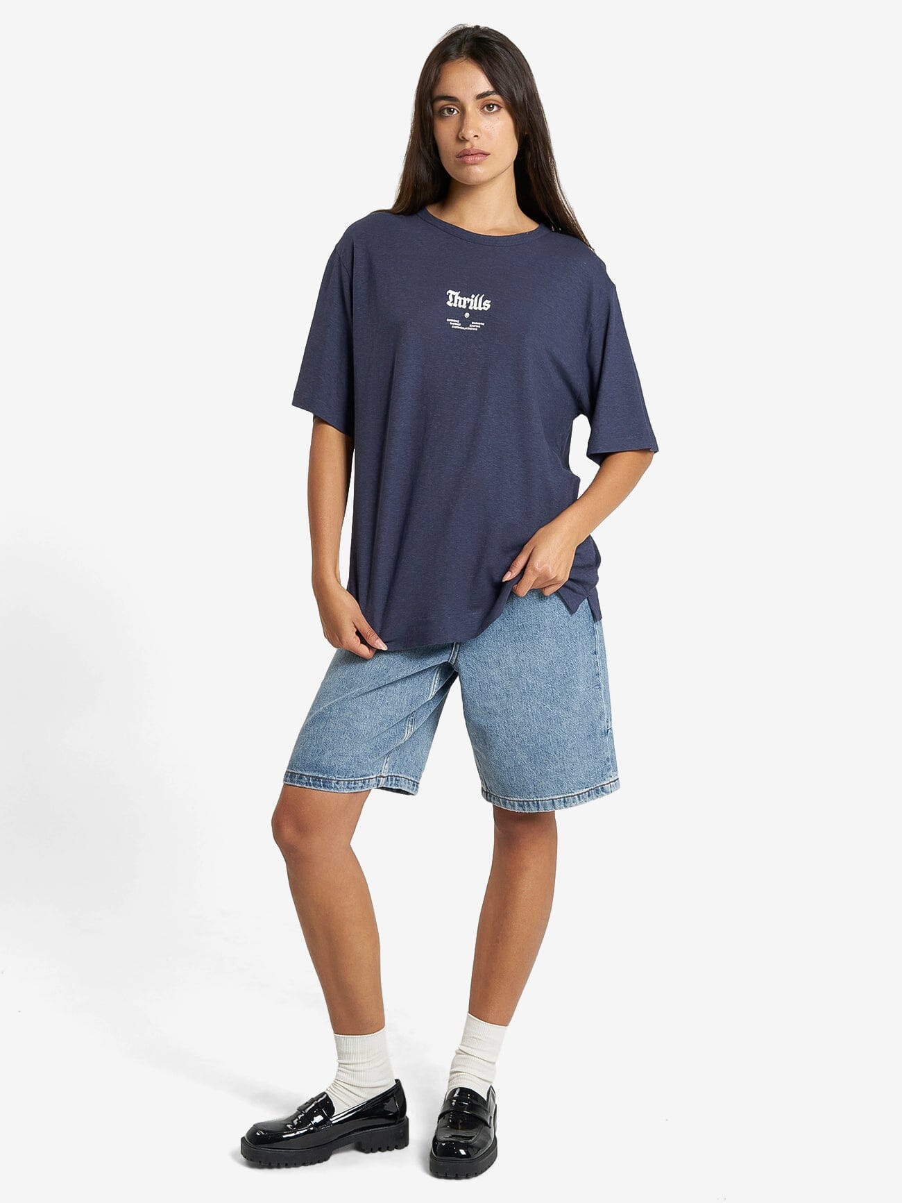 Wishes Come True Hemp Box Tee - Station Navy