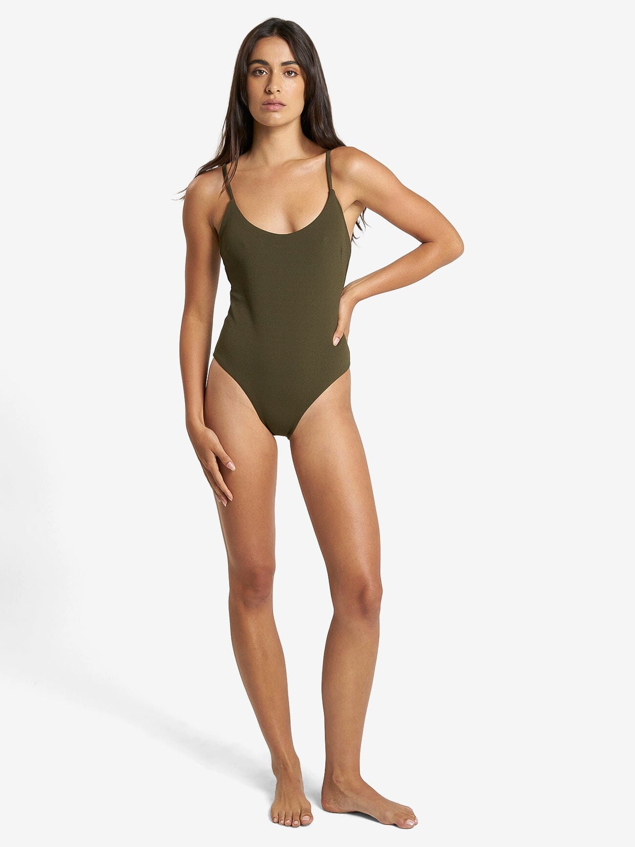 Adira Classic V-Neck One Piece - Tarmac