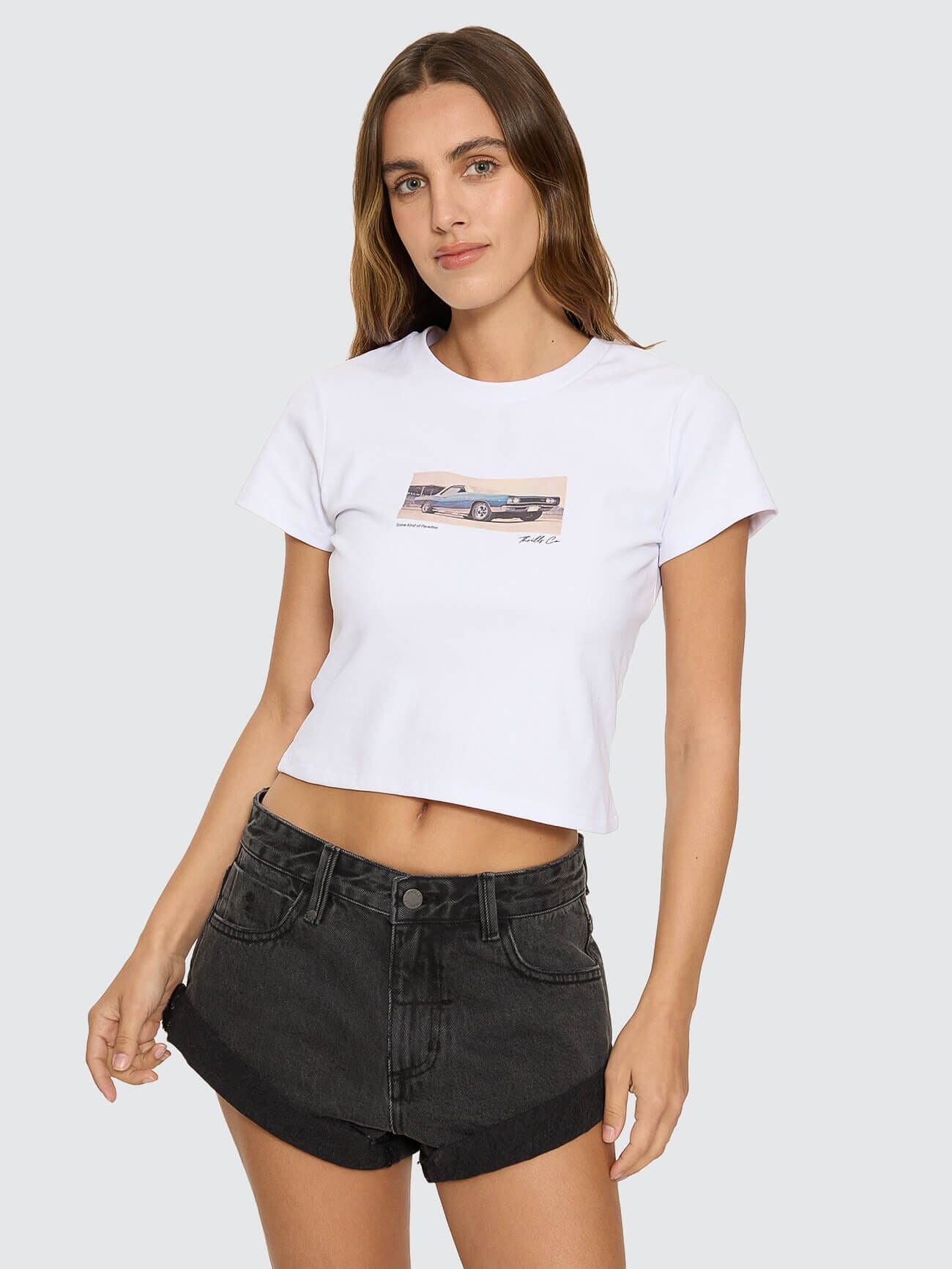 Paradise Wheels Mini Tee - White 4