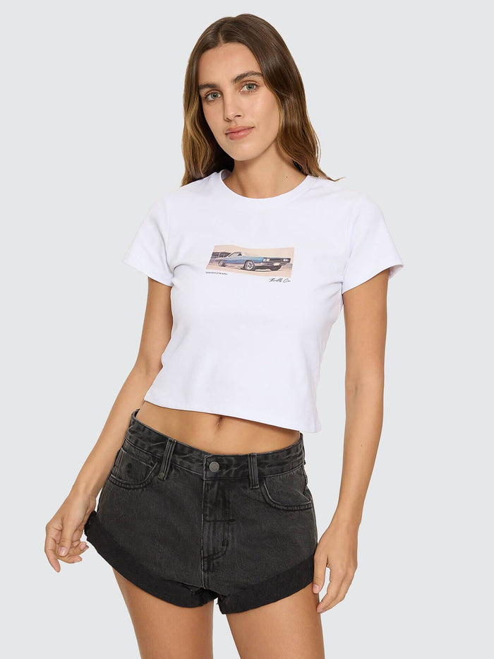Paradise Wheels Mini Tee - White 4