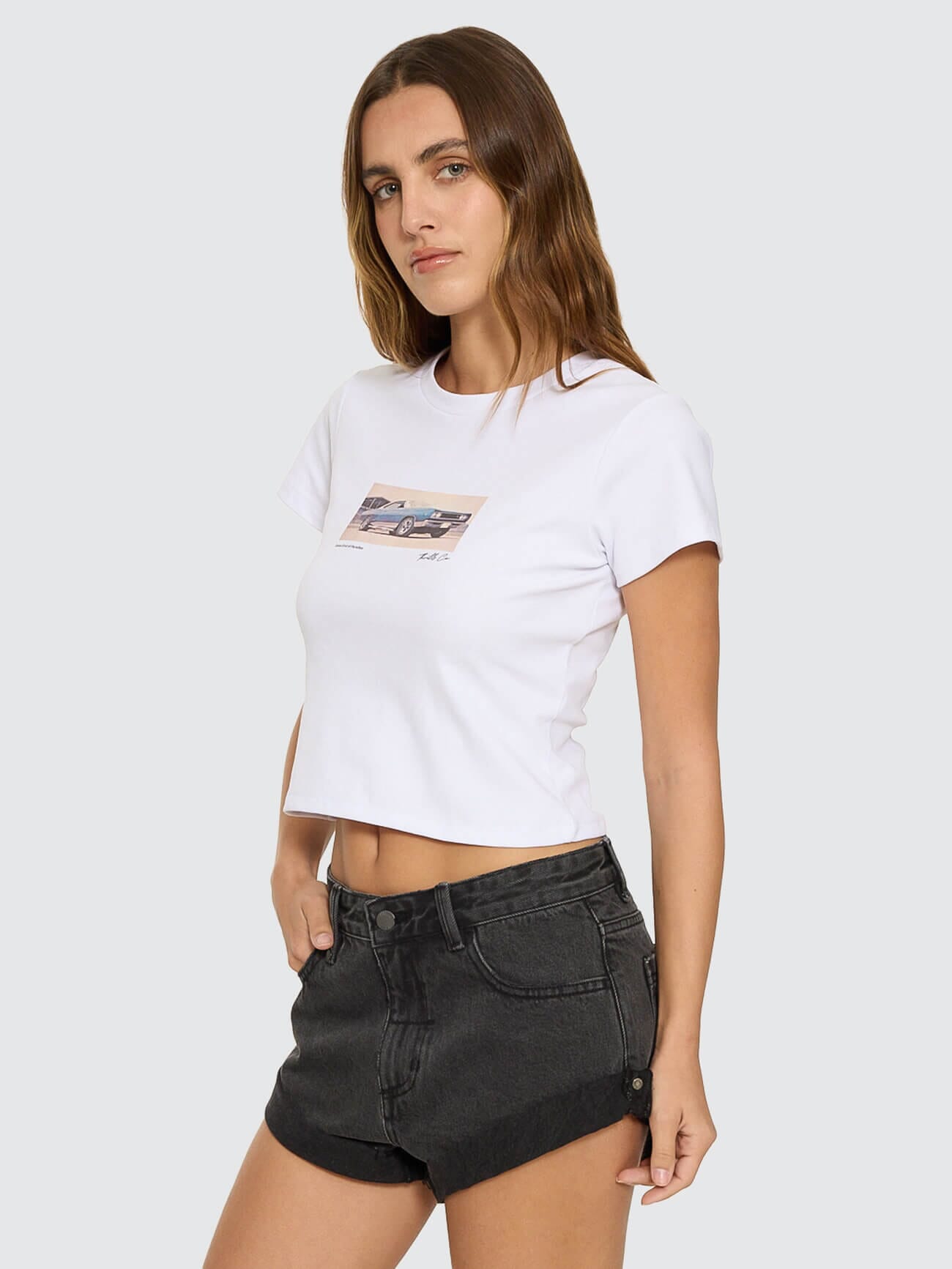 Paradise Wheels Mini Tee - White 4