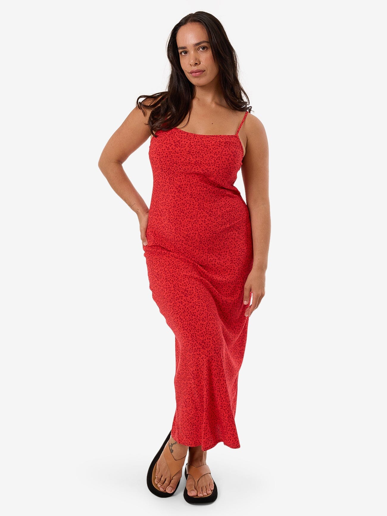 Zinnia Bias Dress in Red | | Thrills Co.