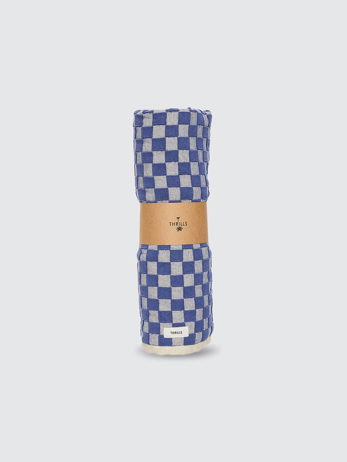 Aalto Terry Towel - Sigma Blue - Bone White
