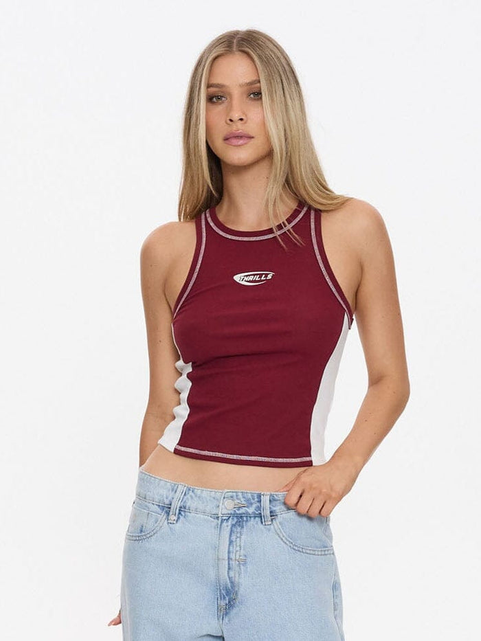Playing For Keeps Tank - Garnet Red 4