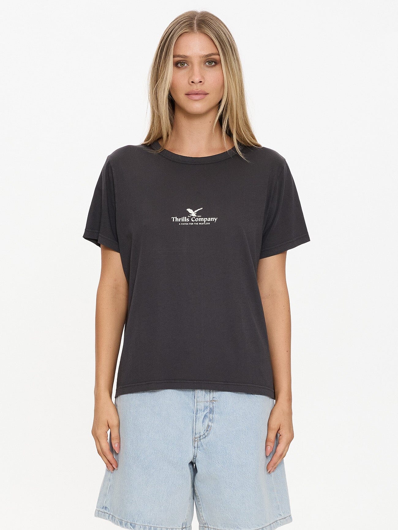 Haven For The Reckless Relaxed Tee - Dark Charcoal