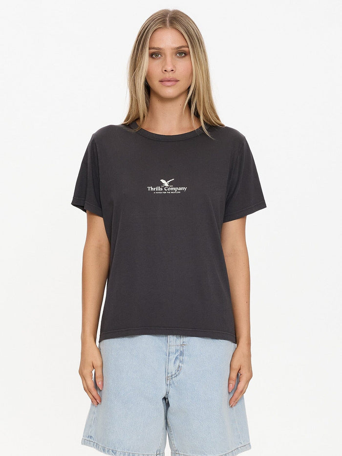 Haven For The Reckless Relaxed Tee - Dark Charcoal