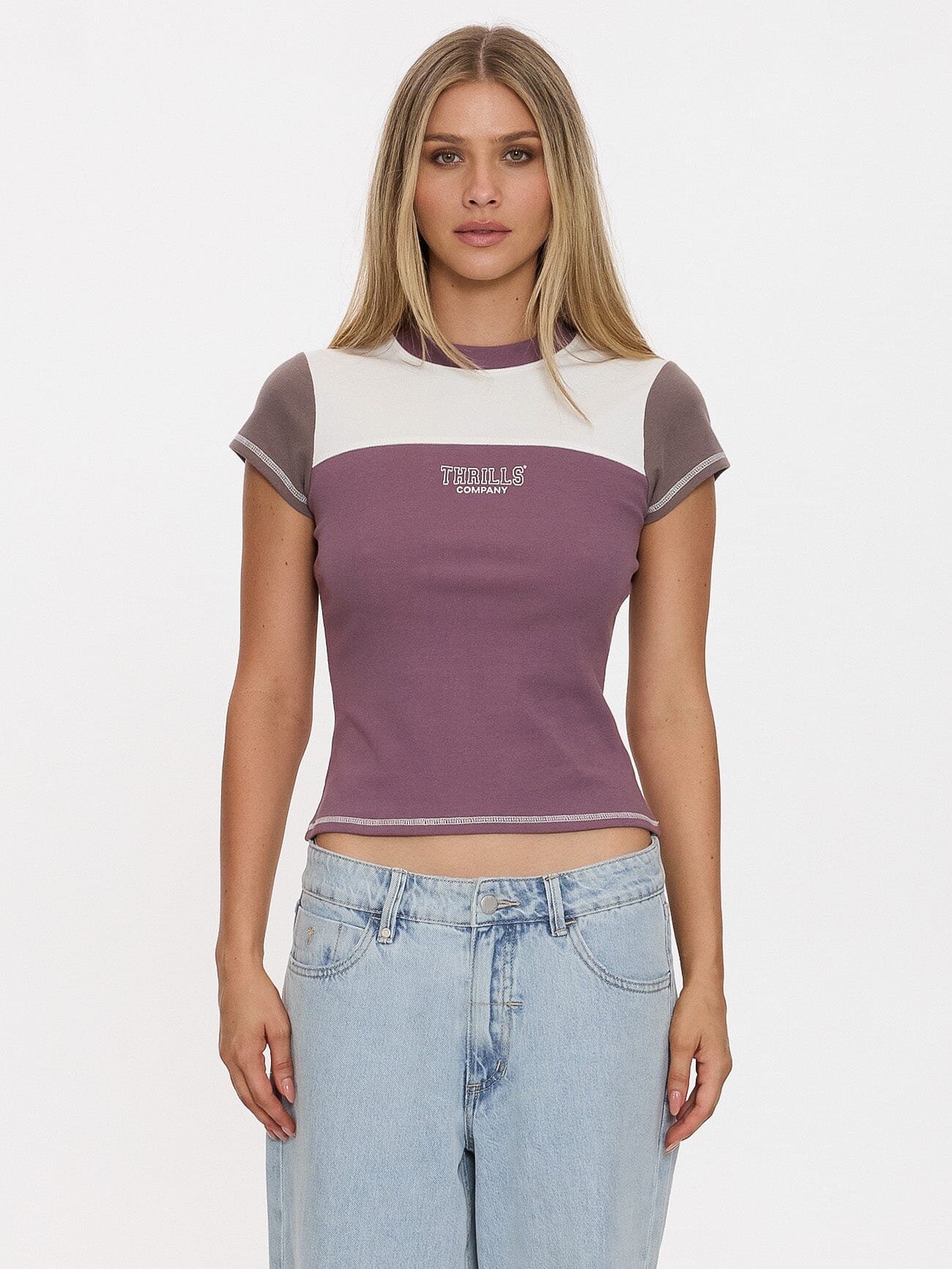 Break Point Panelled Club Tee - Vintage Mauve 4