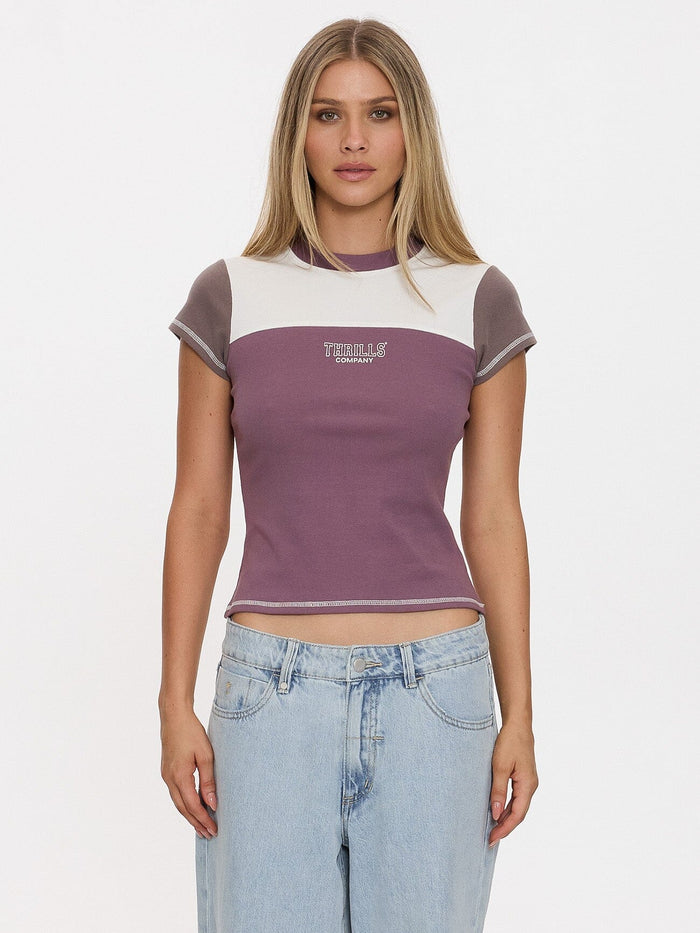 Break Point Panelled Club Tee - Vintage Mauve 4