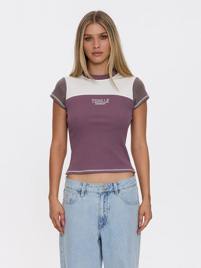 Break Point Panelled Club Tee - Vintage Mauve 4