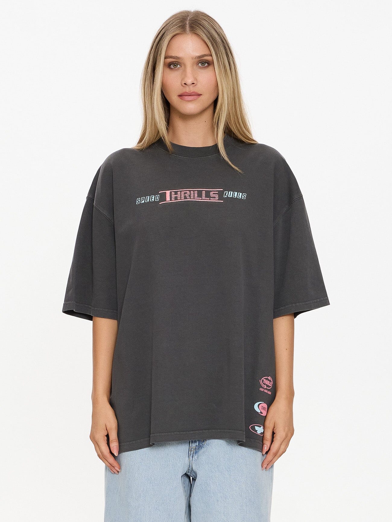 Speed Kills Oversized Tee - Merch Black