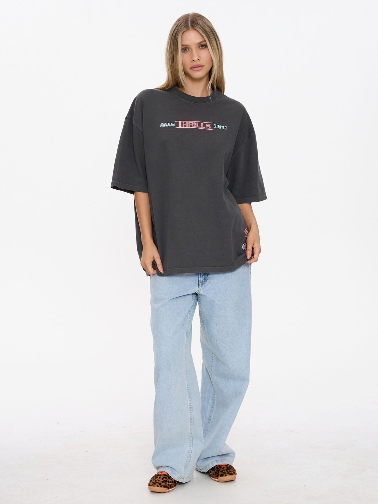 Speed Kills Oversized Tee - Merch Black