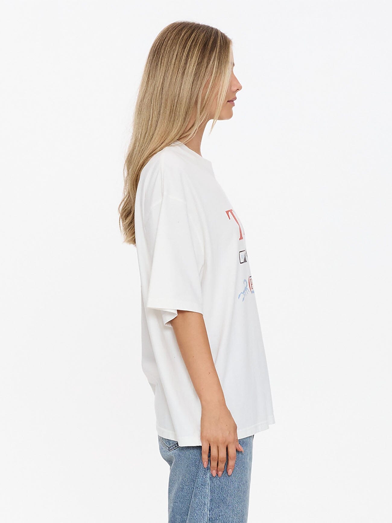 Touch The Sky Oversized Tee - Dirty White 4