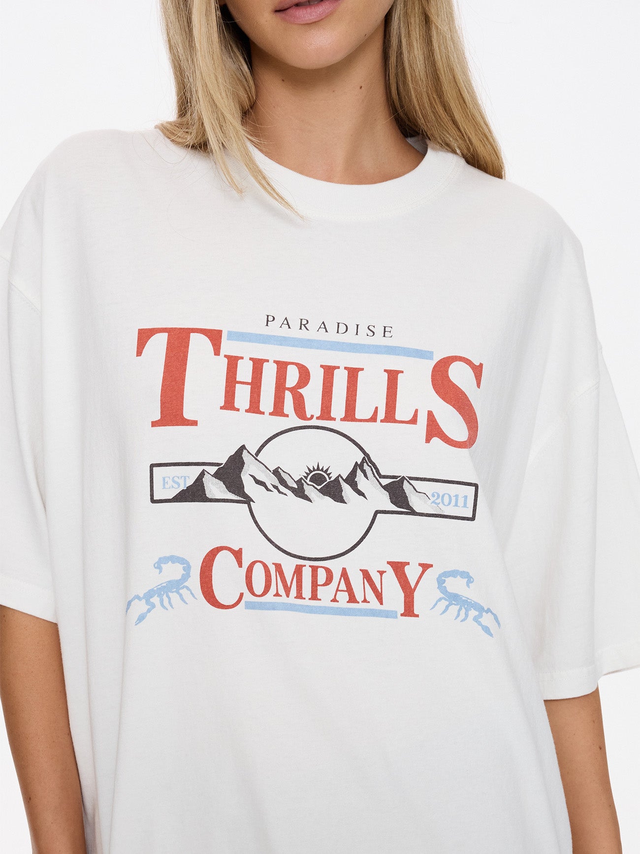 Touch The Sky Oversized Tee - Dirty White 4