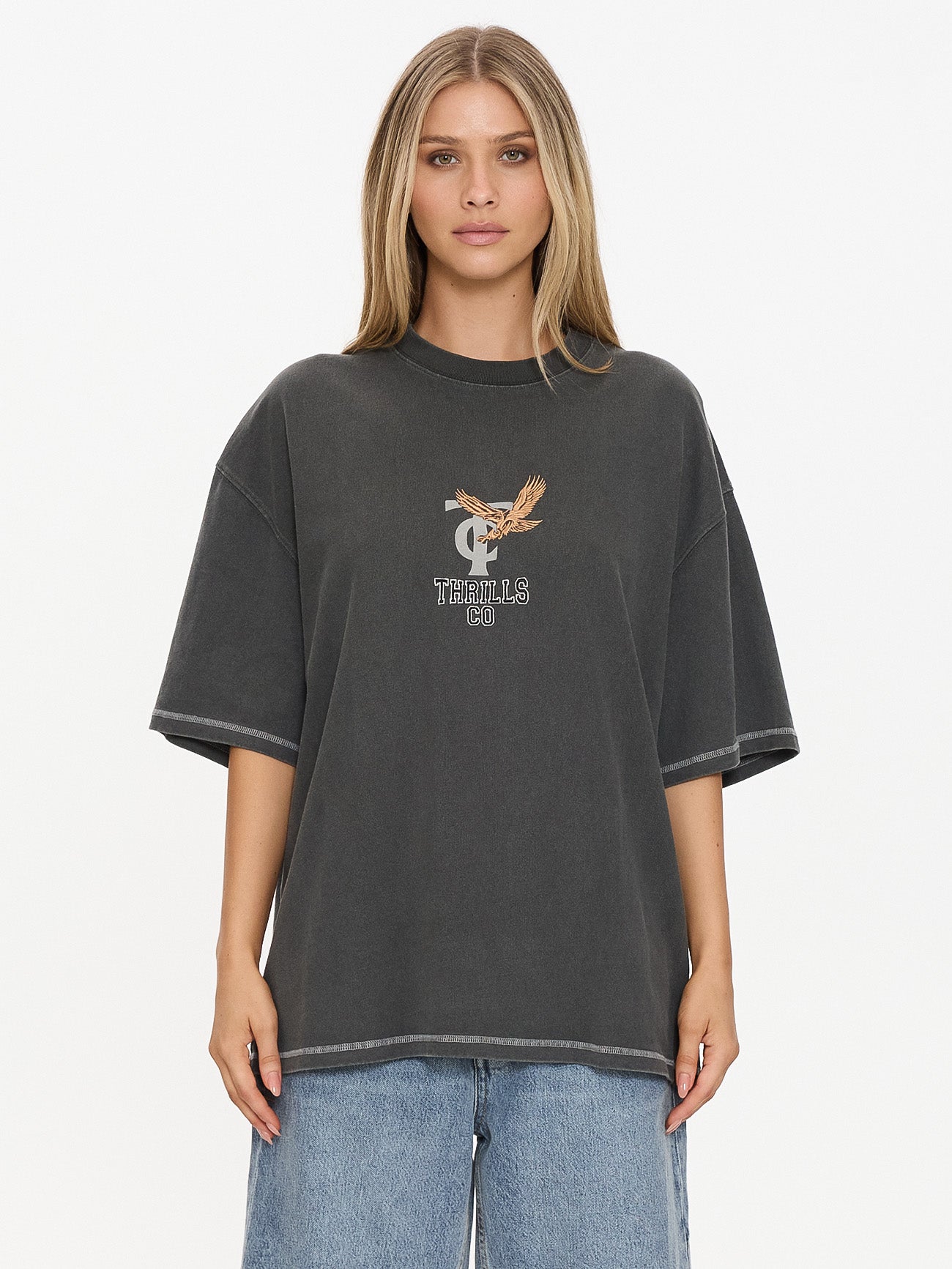 Take It Easy Oversized Tee - Merch Black 4