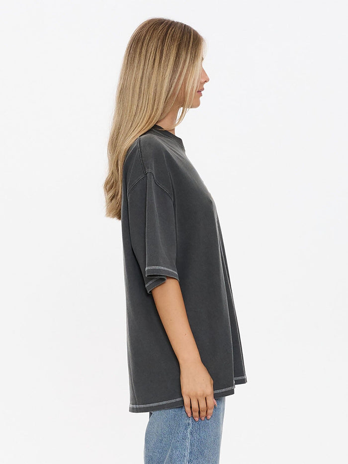 Take It Easy Oversized Tee - Merch Black 4