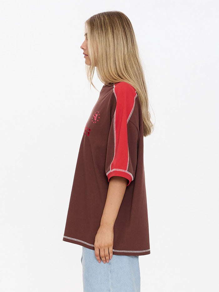 Hot Shot Panelled Oversized Tee - Acorn 4