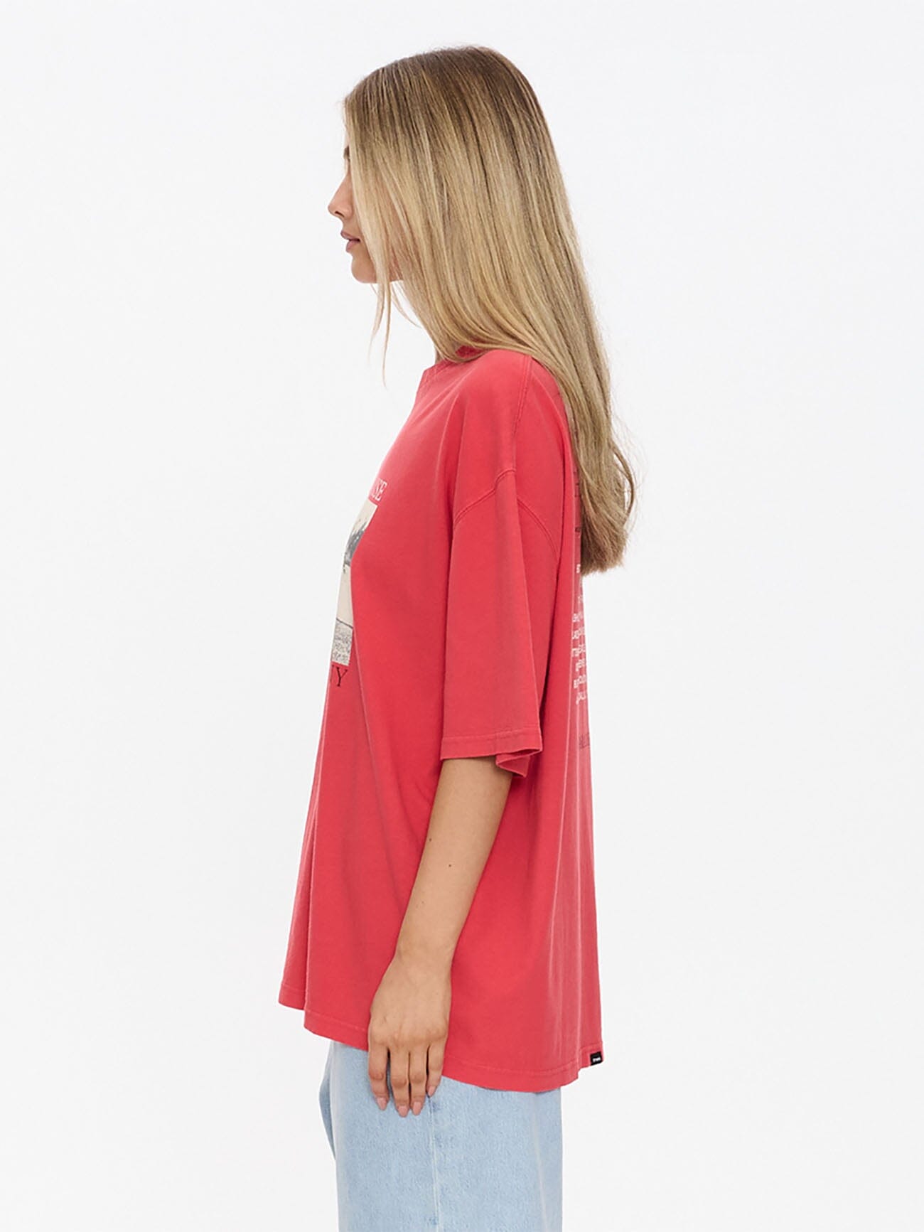 Metal And Dust Oversized Tee - Flame Red 4