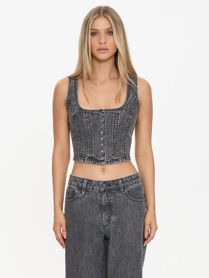 Good Intentions Denim Top - Smoked Rib 4
