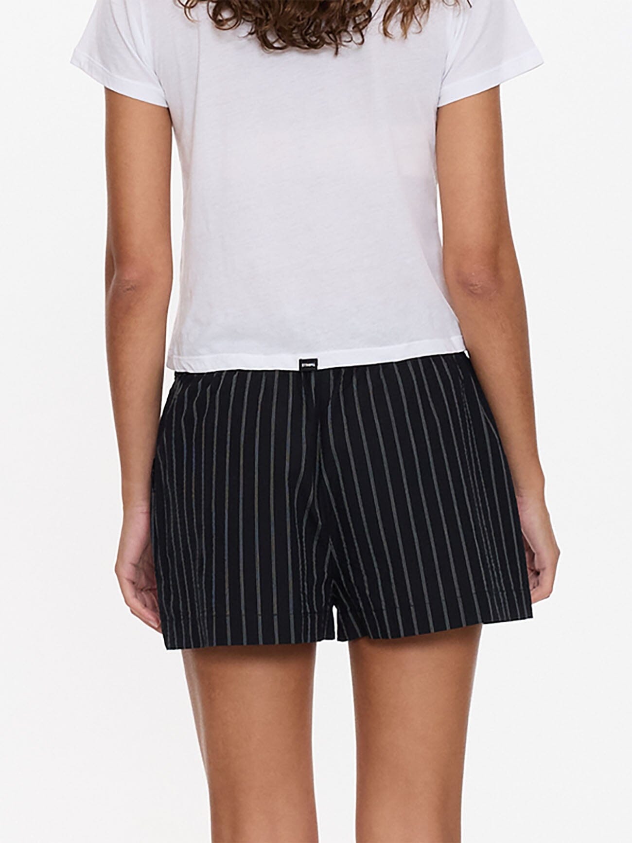 Unwind Stripe Elastic Short - Black 4