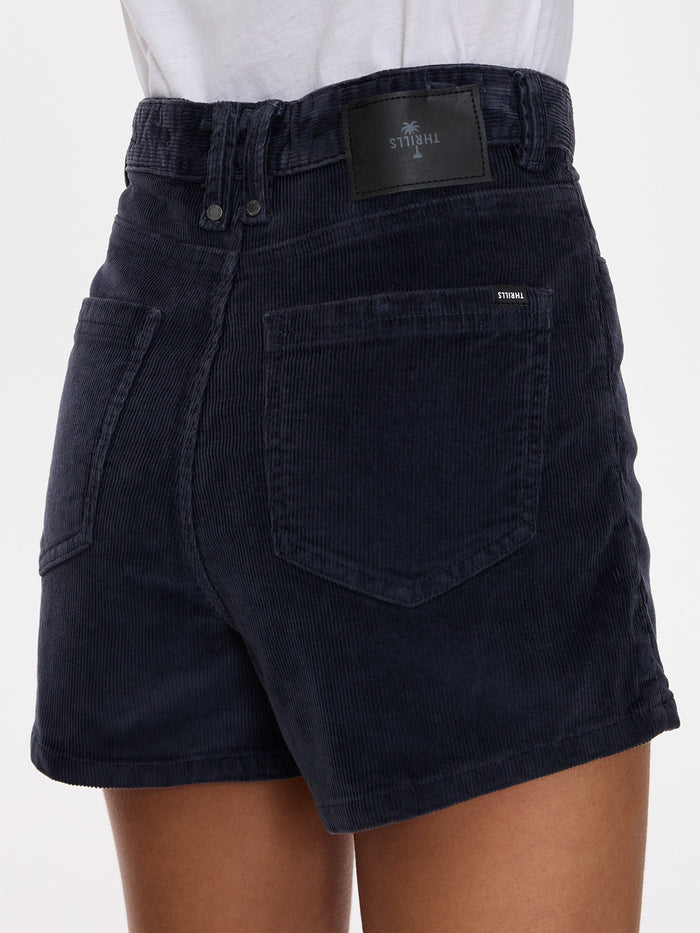 Erica High Rise Cord Short - Total Eclipse 4