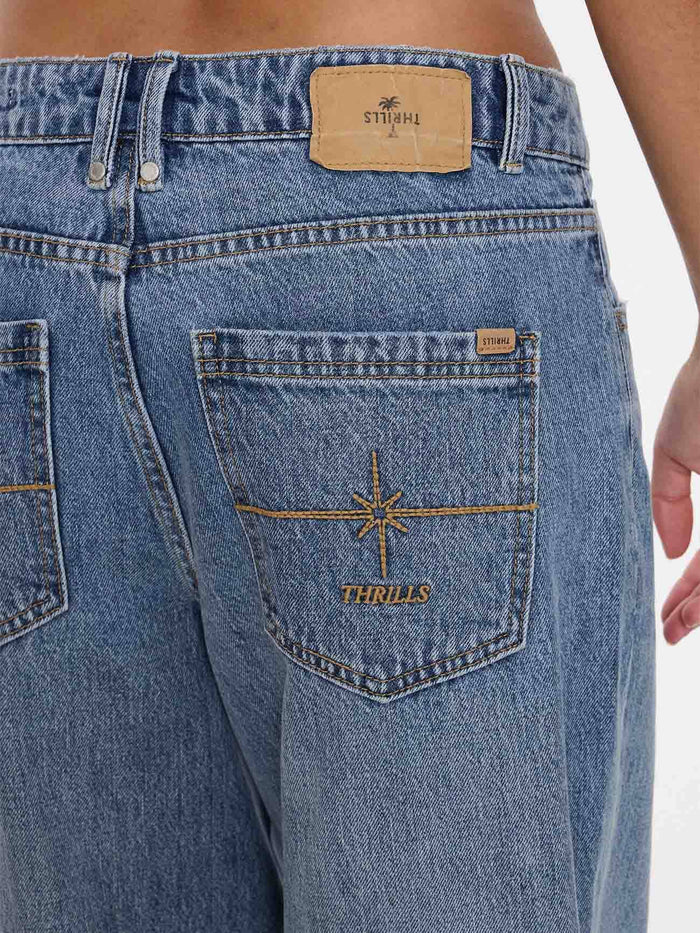 Billie Low Rise Baggy Dopamine Jean - Rustic Fade