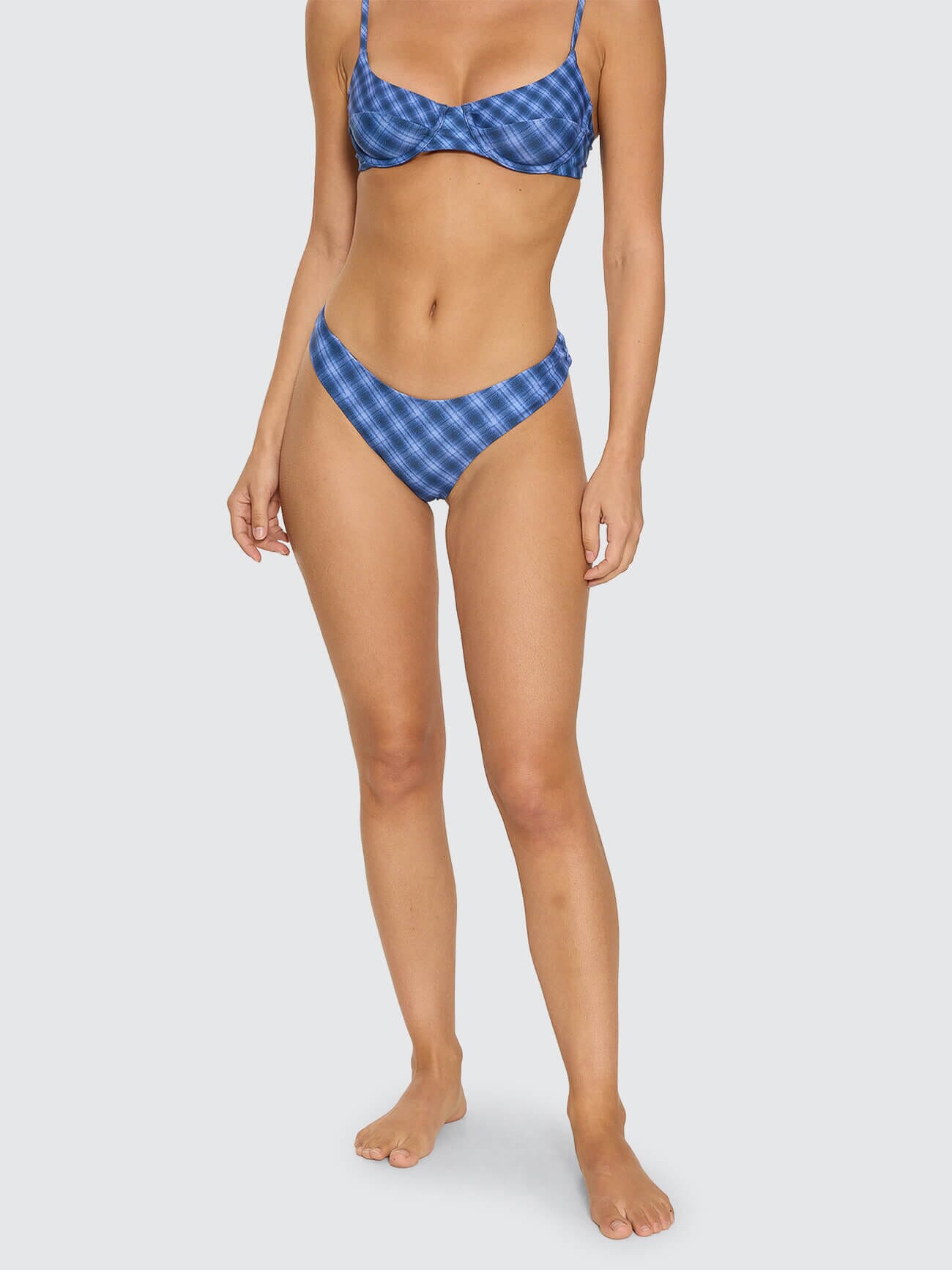 High Speed Check Reversible Classic Bikini Bottom - Guardian Navy 4