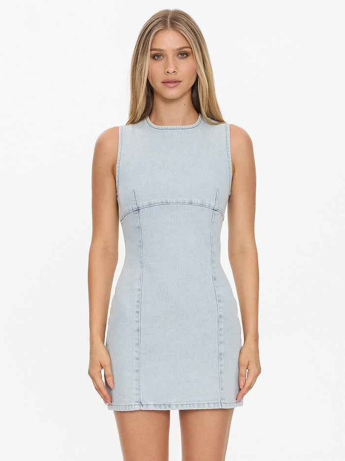 Night Shift Mini Dress - Serenity Blue 4