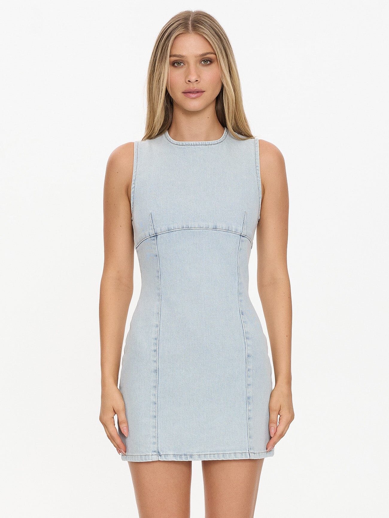 Night Shift Mini Dress - Serenity Blue 4