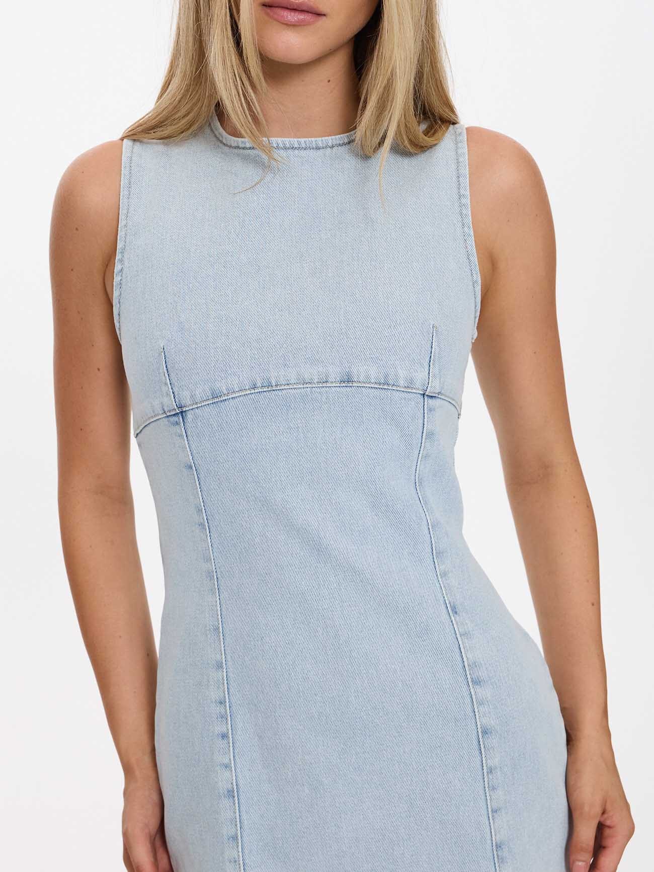 Night Shift Mini Dress - Serenity Blue 4