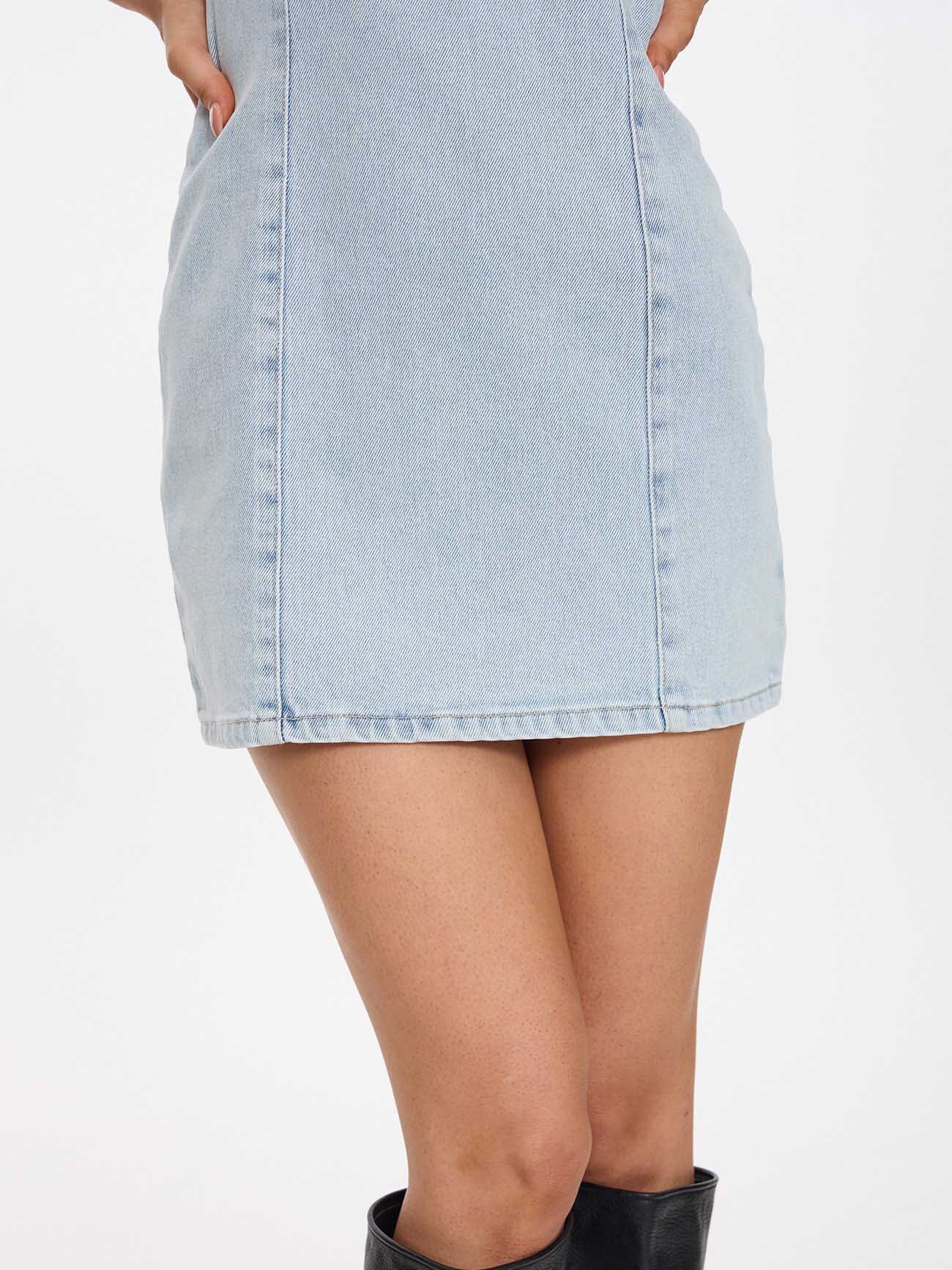 Night Shift Mini Dress - Serenity Blue 4