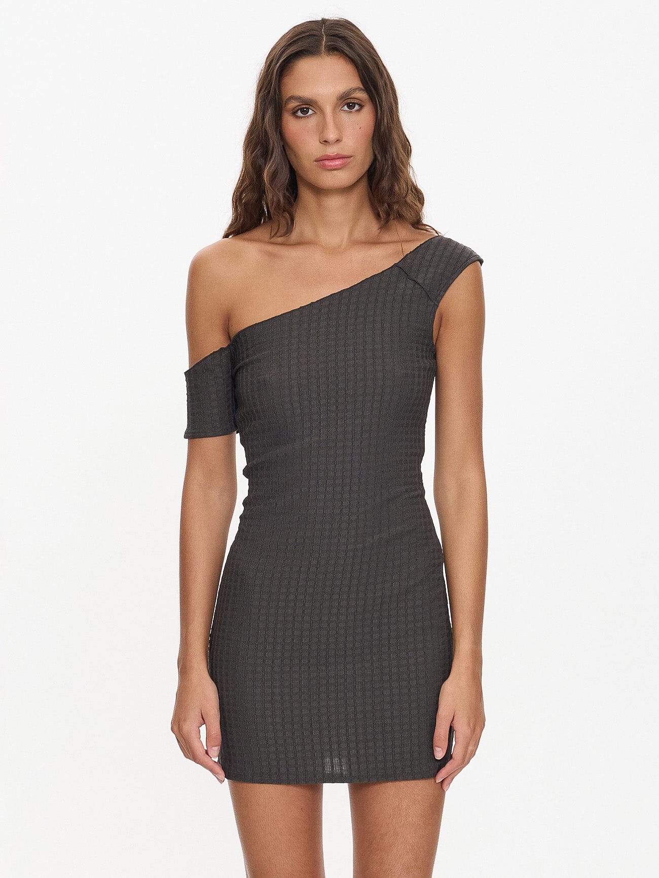 Out Of Sight Mini Dress - Dark Charcoal