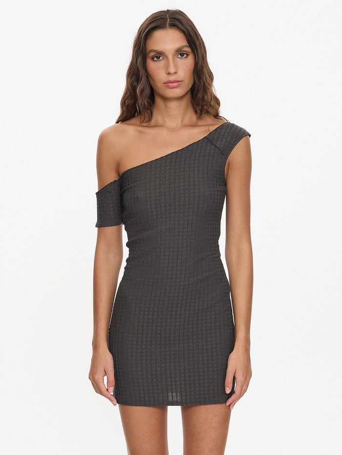 Out Of Sight Mini Dress - Dark Charcoal