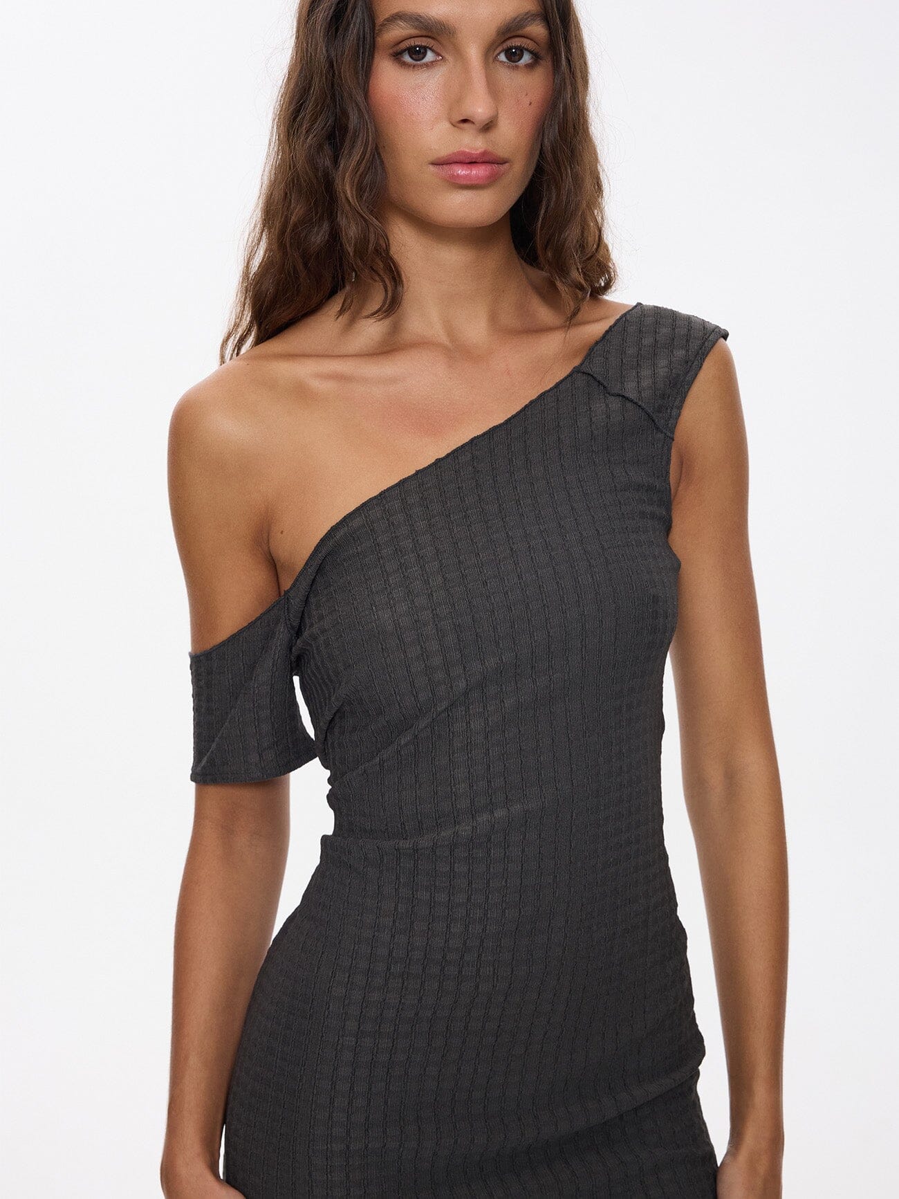Out Of Sight Mini Dress - Dark Charcoal